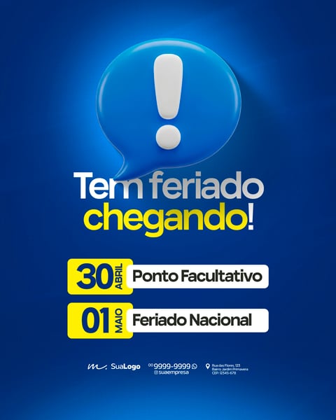 COMUNICADO DE HORÁRIO ESPECIAL DE FUNCIONAMENTO SOCIAL MEDIA PSD EDITÁVEL 5