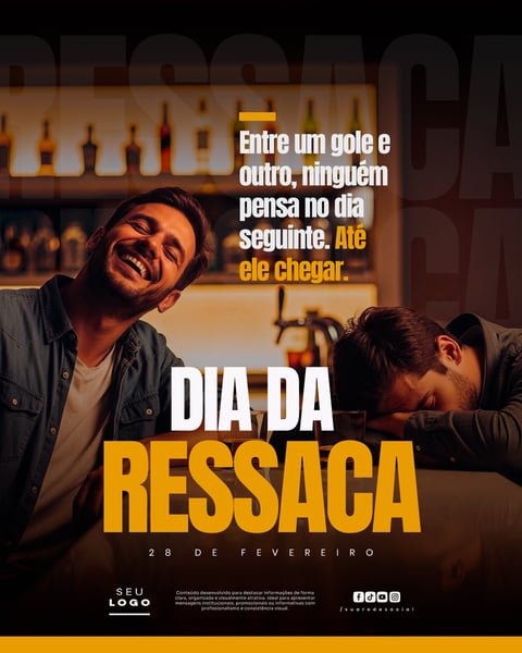 DIA DA RESSACA 28 DE FEVEREIRO SOCIAL MEDIA PSD EDITÁVEL 4