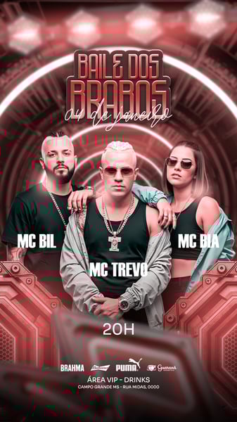FLYER EVENTO SHOW BAILE DOS BRABOS PSD STORY 39