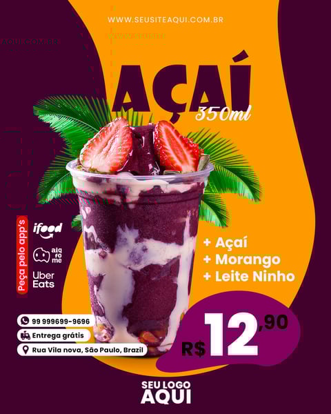 POST FEED - AÇAÍTERIA - AÇAÍ 350ML