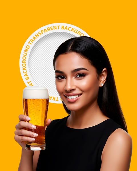 MULHER COM COPO DE CERVEJA 