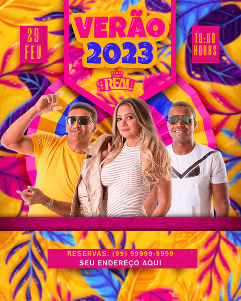 FLYER EVENTO CARNAVAL VERÃO REAL 2023 FEED