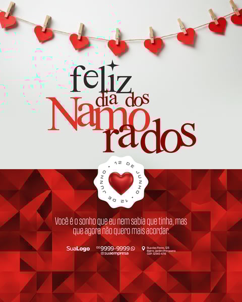 SOCIAL MEDIA DIA DOS NAMORADOS 12 DE JUNHO