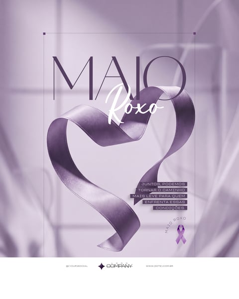 Maio Roxo CONSCIENTIZAÇÃO DOENÇAS INFLAMATÓRIAS INTESTINAIS SOCIAL MEDIA PSD EDITÁVEL 3