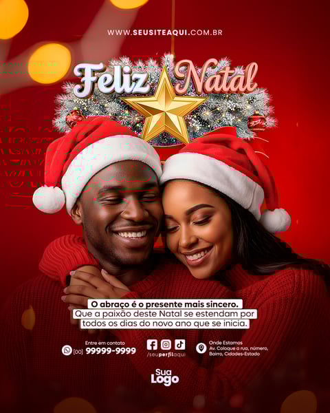 FEED FELIZ NATAL BOAS FESTAS DEZEMBRO SOCIAL MEDIA PSD EDITÁVEL 3