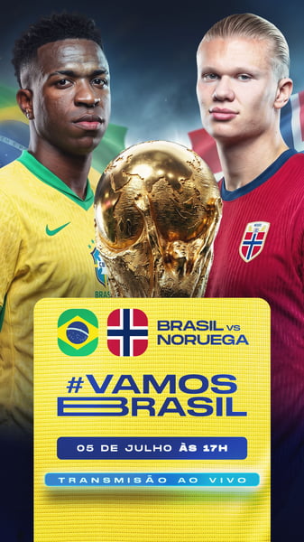 FLYER BRASIL RUMO AO HEXA STORIES 4 PSD EDITÁVEL