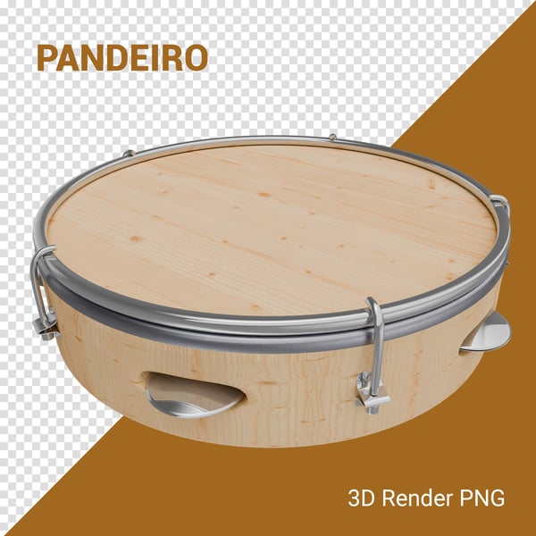 GOI PANDEIRO 3D RENDER PNG PARA COMPOSIÇÃO (4)