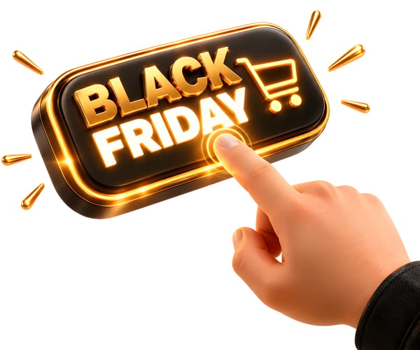 BOTÃO BLACK FRIDAY DOURADO INTERATIVO