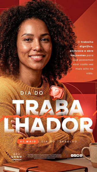 DIA DO TRABALHADOR 01 DE MAIO STORY SOCIAL MEDIA PSD EDITÁVEL 4