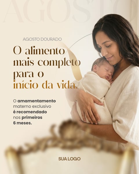 AGOSTO DOURADO MÊS DE INCENTIVO À AMAMENTAÇÃO PSD PSD EDITÁVEL 2