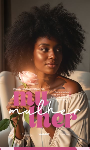 DIA INTERNACIONAL DA MULHER 8 DE MARÇO SOCIAL MEDIA PSD EDITÁVEL 4