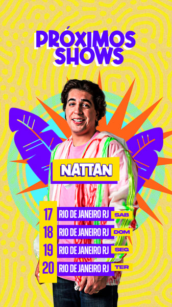 FLYER EVENTO SHOW AGENDA NATTAN PSD STORY 67