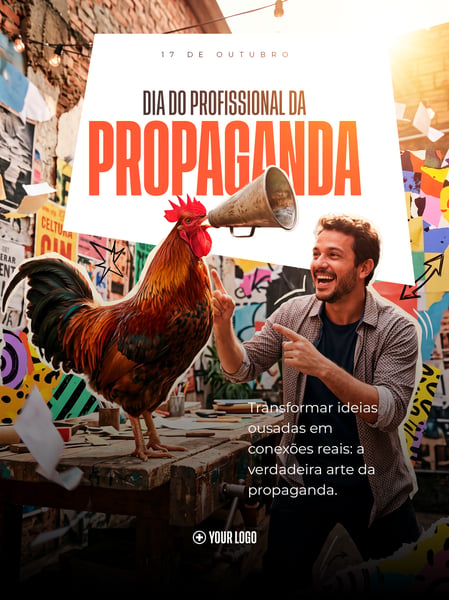 DIA DO PROFISSIONAL DA PROPAGANDA MEGAFONE SOCIAL MEDIA FLYER PSD EDITÁVEL