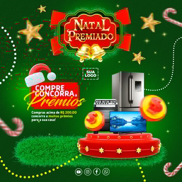 NATAL PREMIADO REDES SOCIAIS EDITÁVEL
