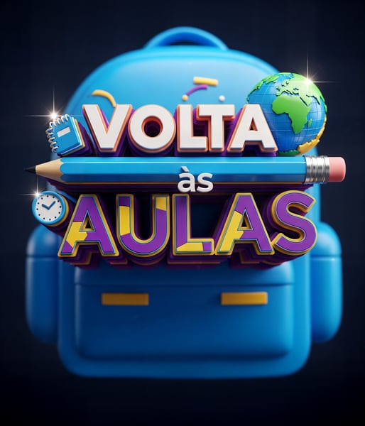 SELO 3D PARA CAMPANHA PUBLICITARIA PARA ESCOLAS, VOLTA AS AULAS-13