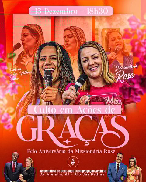 XIZ 51 - FLYER CULTO DE AÇÃO DE GRAÇAS