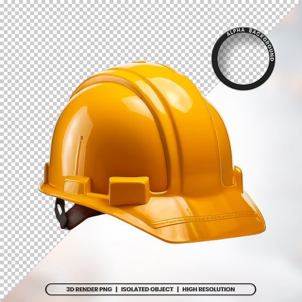 3D RENDER CAPACETE DE SEGURANÇA ELEMENTO ÍCONE PSD PNG