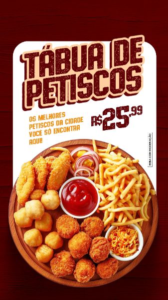 STORY - BAR E PETISCARIA - TÁBUA DE PETISCOS