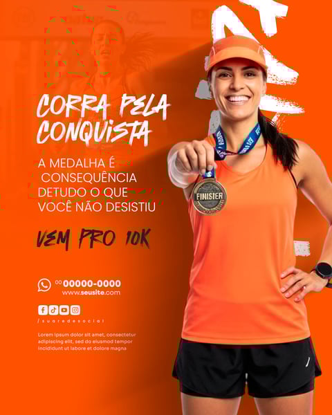 MARATONA CORRIDA SOCIAL MEDIA PSD EDITÁVEL 2