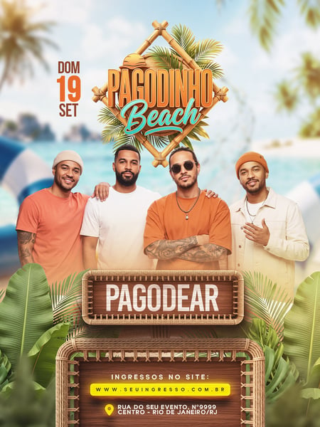 FLYER PAGODINHO BEACH FEED PSD EDITÁVEL