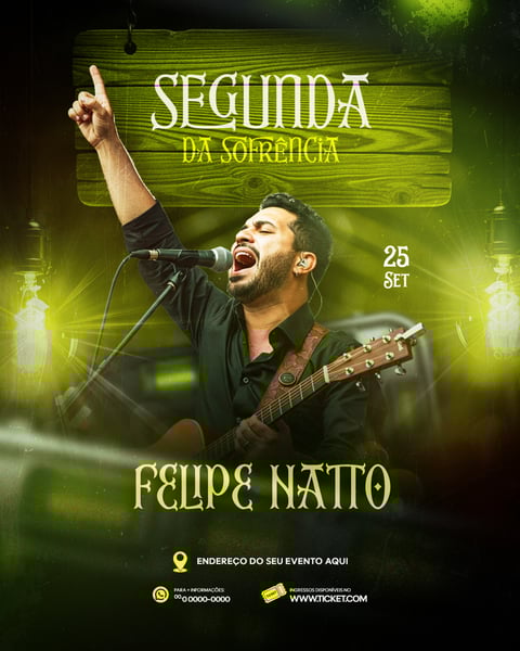 FLYER EVENTOS ARTISTAS SHOWS FESTA - SOCIAL MEDIA PSD EDITÁVEL 9