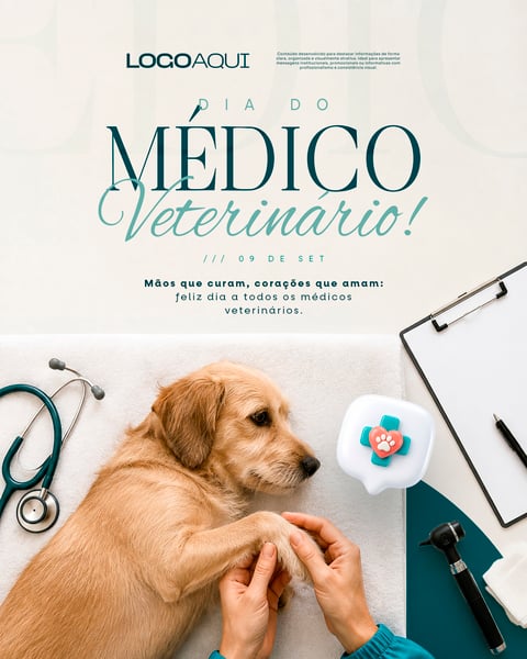 DIA DO MÉDICO VETERINÁRIO SOCIAL MEDIA FLYER PSD EDITÁVEL