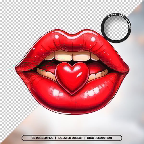 3D RENDER BOCA LÍNGUA LEITE ELEMENTO ÍCONE PSD PNG 10