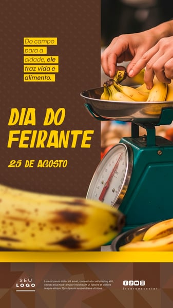 DIA DO FEIRANTE 25 DE AGOSTO SOCIAL MEDIA PSD EDITÁVEL STORY 3