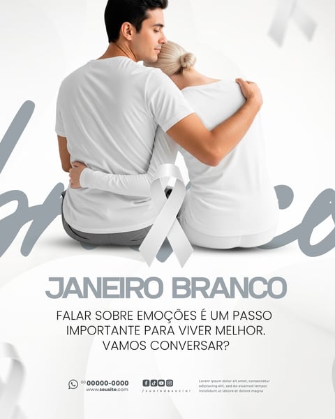 MÊS DE CONSCIENTIZAÇÃO SOBRE SAÚDE MENTAL JANEIRO BRANCO SOCIAL MEDIA PSD EDITÁVEL 4