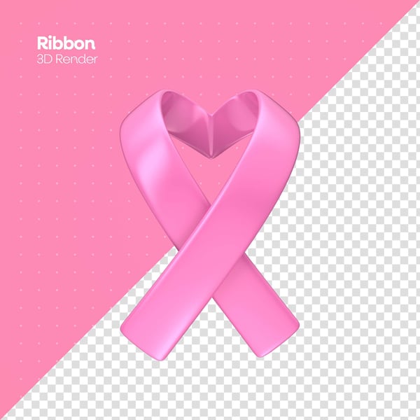 CÂNCER DE MAMA ROSA OUTUBRO FITA RENDERIZAÇÃO 3D