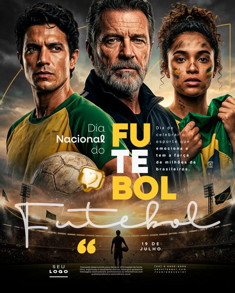 DIA NACIONAL DO FUTEBOL 19 DE JULHO SOCIAL MEDIA PSD EDITÁVEL 3
