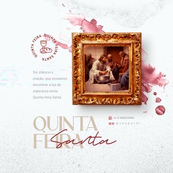 MXH QUINTA-FEIRA SANTA E SEMANA SANTA SOCIAL MEDIA PSD EDITAVEL 5