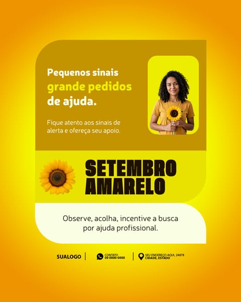 SETEMBRO AMARELO MÊS DE PREVENÇÃO AO SUICÍDIO SOCIAL MEDIA