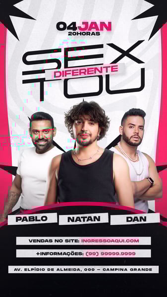 FLYER PSD EDITÁVEL SEXTOU DIFERENTE STORIES