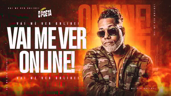 FLYER THUMB CAPA CD BANNER YOUTUBE O POETA VAI ME VER ONLINE PSD EDITÁVEL