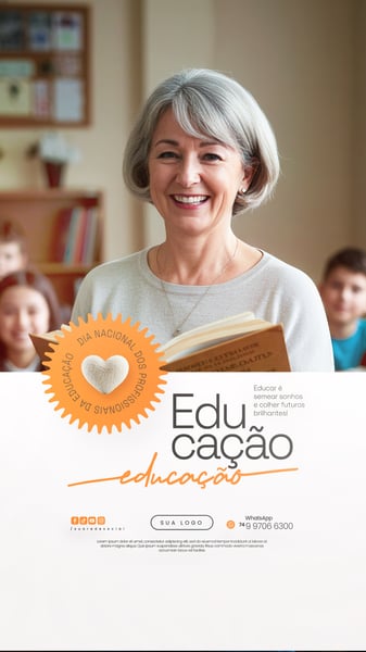 DIA NACIONAL DOS PROFISSIONAIS DA EDUCAÇÃO 06 DE AGOSTO FLYER SOCIAL MEDIA PSD EDITÁVEL 5