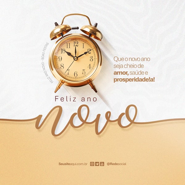 FELIZ ANO NOVO REVEILLON BOAS FESTAS SOCIAL MEDIA PSD EDITÁVEL