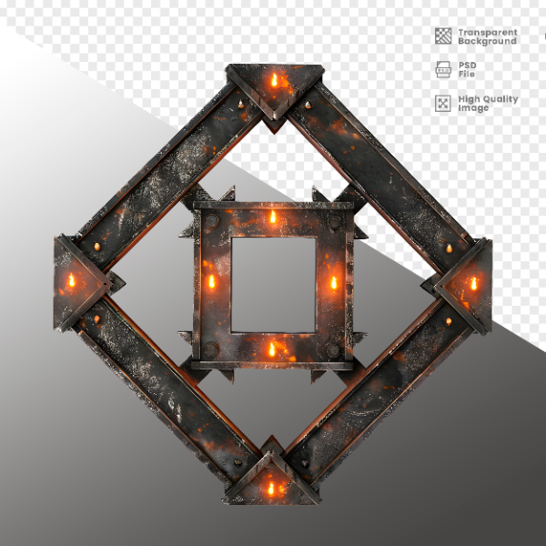 ELEMENTE DE FERRO COM LUZ - ELEMENTO 3D PARA COMPOSIÇÃO - IRON