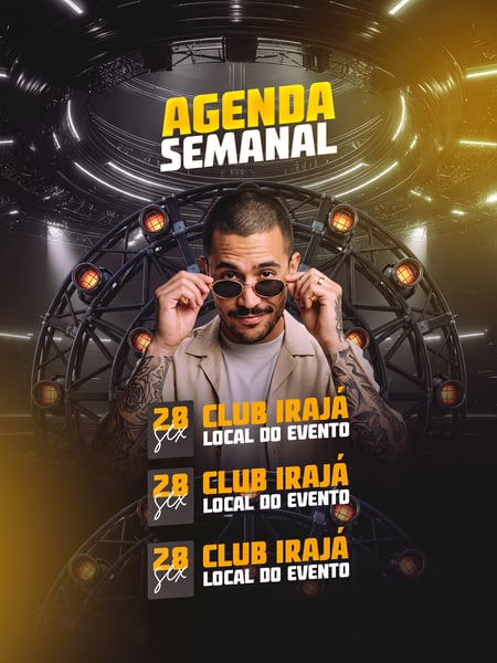 FLYER AGENDA SEMANAL 2 FEED PSD EDITÁVEL