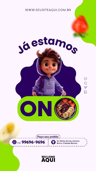 STORY - AÇAÍTERIA E SORVETERIA - SOCIAL MEDIA - PSD EDITÁVEL