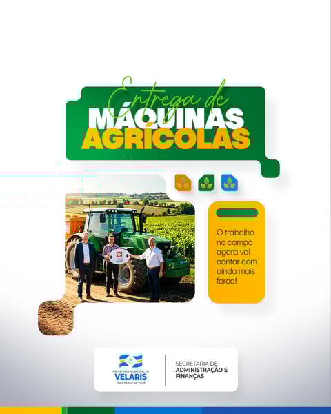 PREFEITURA INFORME COMUNICADO PAVIMENTAÇÃO PRAÇA SAÚDE CAMPO RURAL MÁQUINAS VAGAS AVISO PSD EDITÁVEL