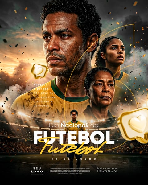 DIA NACIONAL DO FUTEBOL 19 DE JULHO SOCIAL MEDIA PSD EDITÁVEL 2