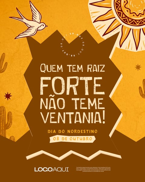 DIA DO NORDESTINO CORDEL SERTÃO SOCIAL MEDIA FLYER PSD EDITÁVEL