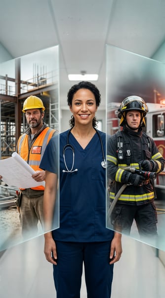 Trabalhadores de diferentes áreas 6