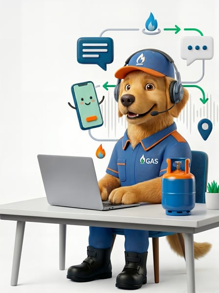 MASCOTE ATENDENTE CÃOGÁS DISTRIBUIDORA DE GÁS 2