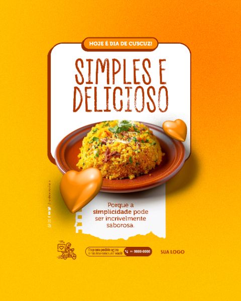 SOCIAL MEDIA - CUSCUZERIA - HOJE É DIA DE CUSCUZ