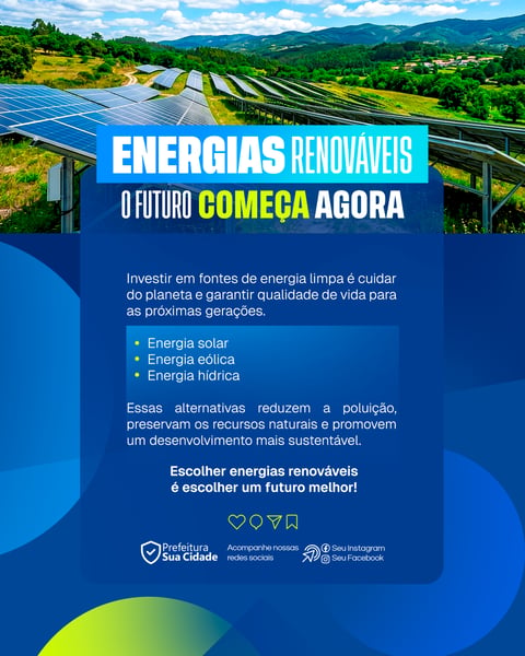 SOCIAL MEDIA SECRETARIA DE MEIO AMBIENTE PREFEITURA ENERGIA SOLAR