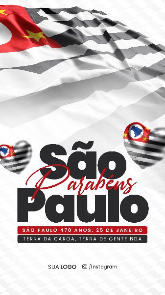 SOCIAL MEDIA ANIVERSÁRIO SÃO PAULO - PARABÉNS SAMPA
