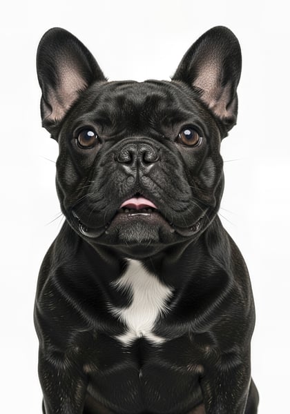Cachorro retrato fundo branco