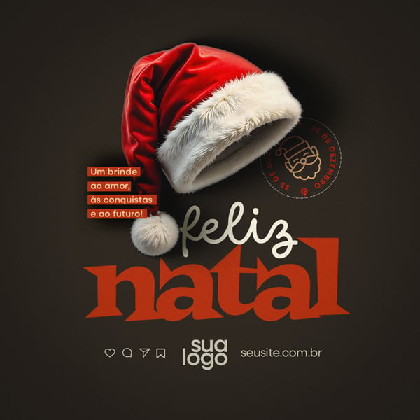 Feliz Natal Post Social Media PSD Editável
